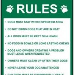 Dog Park Rules